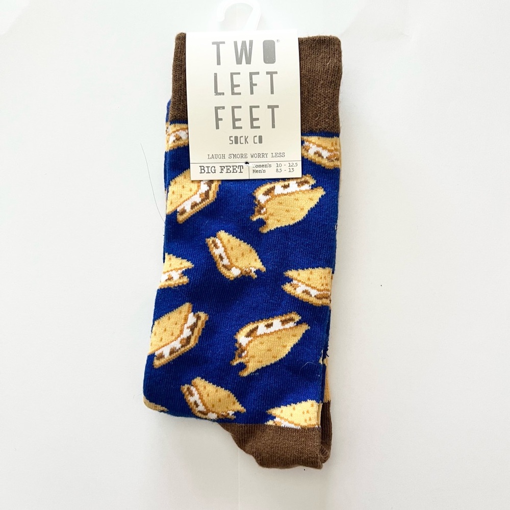 Blue S'mores Pattern Crew Socks